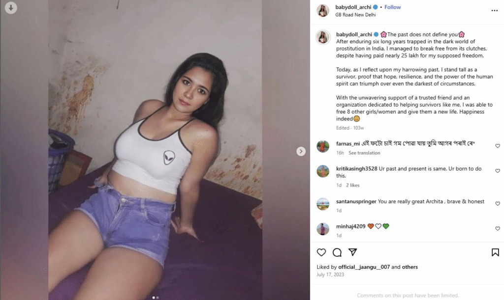 Archita Phukan Instagram photo with Kendra Lust viral post